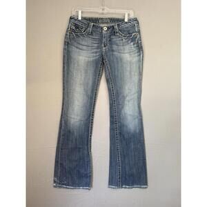 Big Star Sweet Low Bootcut Jeans Womens 27E (28x31) Stretch Denim Flare Western